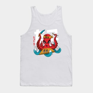 Chef Octopus Sushi Tank Top